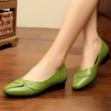 Women Shoes Leaf Comfortable Causal Slip On Flats - Presidential Brand (R)