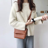 Womens Small Casual Vegan Leather Shoulder Bag - Presidential Brand (R)