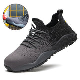TENGOO Men Steel Toe Safety Shoes Trainers Lightweight Work Shoes Women Breathable Industrial Sneakers - Presidential Brand (R)