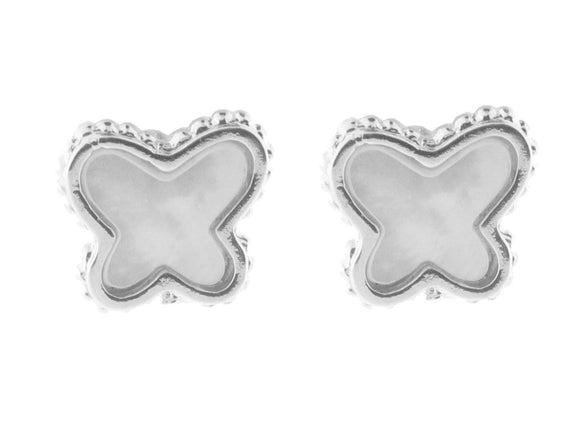 Mother of Pearl Butterfly Stud Earrings - Presidential Brand (R)