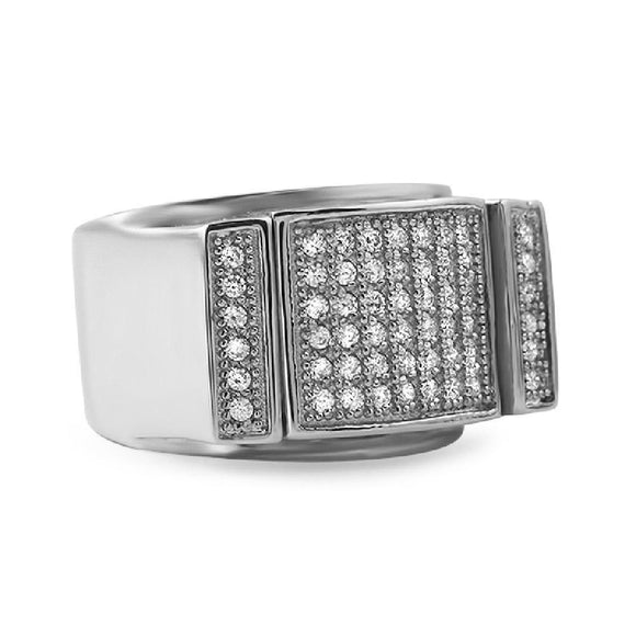 CZ Micro Pave Ring Steel - Presidential Brand (R)