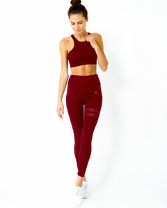 Ashton Set - Sports Bra & Leggings - Maroon - Presidential Brand (R)