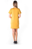Ladies fashion knit bodycon v neck lace up mini dress - Presidential Brand (R)