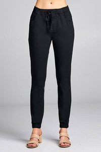 Ladies fashion waist drawstring elastic hem pants - Presidential Brand (R)