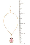 Ladies fashion faceted gem teardrop dangle earring - Presidential Brand (R)