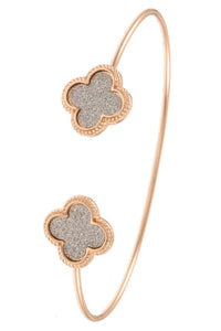 Ladies fashion clover tip cuff bracelet - Presidential Brand (R)