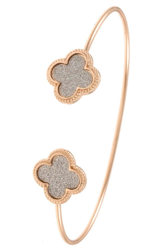 Ladies fashion clover tip cuff bracelet - Presidential Brand (R)