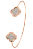 Ladies fashion clover tip cuff bracelet - Presidential Brand (R)