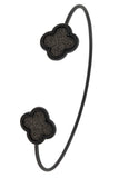 Ladies fashion clover tip cuff bracelet - Presidential Brand (R)