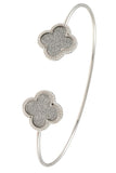 Ladies fashion clover tip cuff bracelet - Presidential Brand (R)
