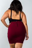 Ladies fashion plus size self tie lace up pencil mini skirt - Presidential Brand (R)