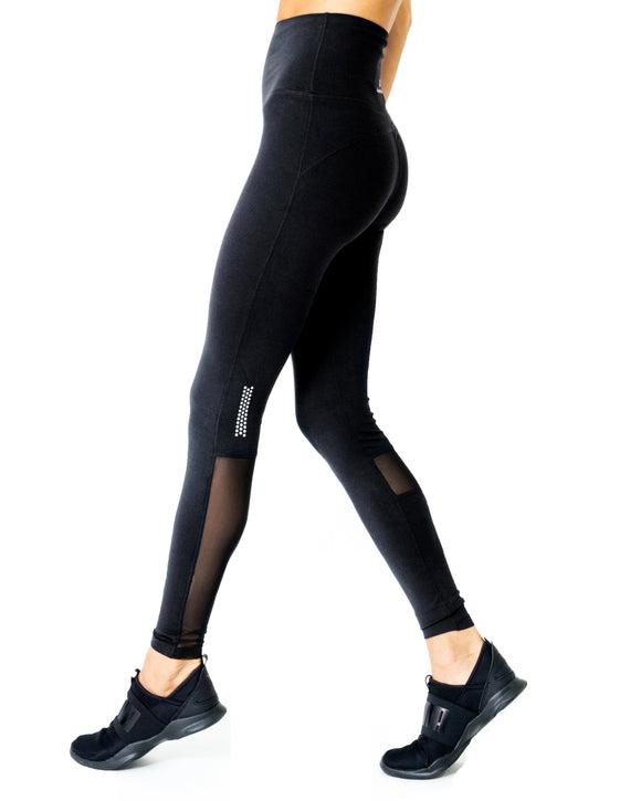 Energique Athletic Leggings With Reflective Strips and Mesh Panels - Presidential Brand (R)
