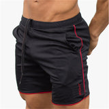 GITF mens gym fitness shorts Bodybuilding jogging workout male shorts pants sport Run Breathable Quick drying Mesh Sweatpants