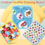 8/10/12 Pages Children Soft Painting Board Toy Creative Doodle Book With Water Based Colored Chalk Kids Drawing Toy For Gift