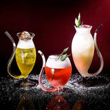 300ml Red Wine Juice Glass Cup Mug With Built in Drinking Tube Straw Heat-resistance Cocktail Wine Glass - Presidential Brand (R)