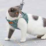1.2m Pets Outdoor Walking Leash Set Dog Cat Harness Vest Collar Cat Traction Ropes for Small Dogs Cats Walking Cat Harness Hot - Presidential Brand (R)