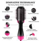 Hair Dryer One Step Volumizer Blower Professional 2-in-1 Hair Dryers Hot Brush Blow Drier Hairbrush Styling Tools - Presidential Brand (R)