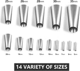 BINOAX 14Pcs Caulk Nozzle Applicator Caulking Finisher Stainless Steel Sealant Finishing Tool Kit