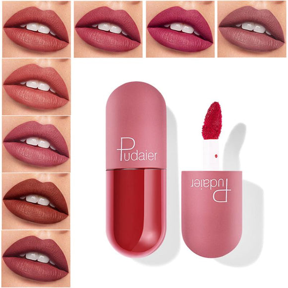 Mini Capsule Shape Lip Glaze Matte 18 Colors Lip Gloss Waterproof Long lasting Velvet Moisture Nude Lip gloss Lip Makeup TSLM1 - Presidential Brand (R)