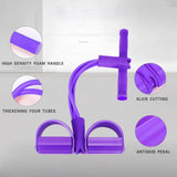 Fitness Gum 4 Tube Resistance Bands Latex Pedal Exerciser Sit-up Pull Rope Expander Elastic Bands Yoga equipment Pilates Workout - Presidential Brand (R)