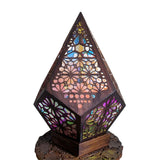 Polar Star Large Floor Lamp Wood LED Night Light Arts Crafts Colorful Diamond Bohemian Lights Decorative Table Lamps Home Decor