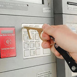 Portable Press Elevator Tool Hygiene Hand Antimicrobial Alloy EDC Door Opener Door Handle Key Metal Portable Door Opener - Presidential Brand (R)