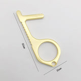 Portable Press Elevator Tool Hygiene Hand Antimicrobial Alloy EDC Door Opener Door Handle Key Metal Portable Door Opener - Presidential Brand (R)