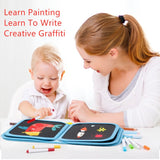 8/10/12 Pages Children Soft Painting Board Toy Creative Doodle Book With Water Based Colored Chalk Kids Drawing Toy For Gift