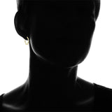 Yellow Gold Flashed Sterling Silver Chain Wrap Click-Top Hoop Earrings, 25mm - Presidential Brand (R)