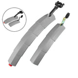 2PCS Mountain Bike Cycling Front Rear LED Mudguard Set Foldable Bicycle Bike Fender Taillight - Presidential Brand (R)