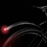 2PCS Mountain Bike Cycling Front Rear LED Mudguard Set Foldable Bicycle Bike Fender Taillight - Presidential Brand (R)