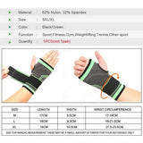1PCS Cycling Sport Wrist Support Brace With Elastic Bandage Compress For Fitness Gym Weightlifting Hand Palm Protector - Presidential Brand (R)
