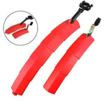 2PCS Mountain Bike Cycling Front Rear LED Mudguard Set Foldable Bicycle Bike Fender Taillight - Presidential Brand (R)