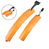 2PCS Mountain Bike Cycling Front Rear LED Mudguard Set Foldable Bicycle Bike Fender Taillight - Presidential Brand (R)