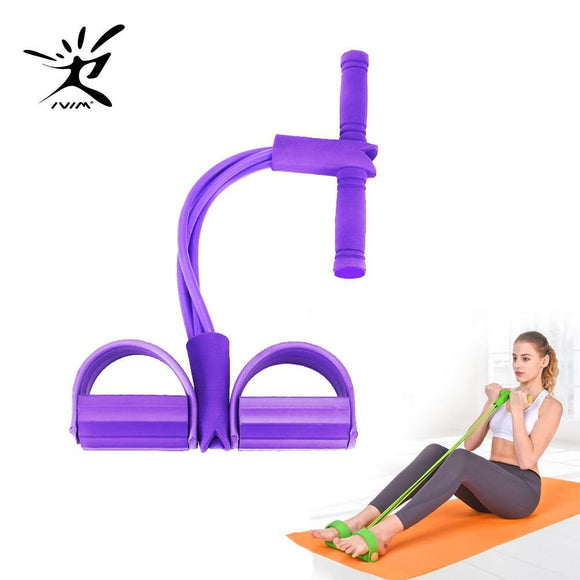 Fitness Gum 4 Tube Resistance Bands Latex Pedal Exerciser Sit-up Pull Rope Expander Elastic Bands Yoga equipment Pilates Workout - Presidential Brand (R)