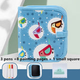 8/10/12 Pages Children Soft Painting Board Toy Creative Doodle Book With Water Based Colored Chalk Kids Drawing Toy For Gift