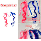 Halloween Harley Quinn Costumes Cosplay Kids Girls Set with Wig Gloves Fancy Jacket Shorts T-shirt Full Set