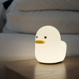 Cute Night Light Silicone Soft Touch Sensor Animal Duck LED Night Lamp For Baby Children Kid Bedroom Decorative