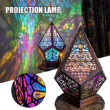 Polar Star Large Floor Lamp Wood LED Night Light Arts Crafts Colorful Diamond Bohemian Lights Decorative Table Lamps Home Decor