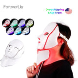 Foreverlily LED Light Photon Therapy Mask 7 Color Light Treatment Skin Rejuvenation Whitening Facial Beauty Daily Skin Care Mask - Presidential Brand (R)