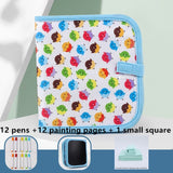 8/10/12 Pages Children Soft Painting Board Toy Creative Doodle Book With Water Based Colored Chalk Kids Drawing Toy For Gift