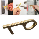 Portable Press Elevator Tool Hygiene Hand Antimicrobial Alloy EDC Door Opener Door Handle Key Metal Portable Door Opener - Presidential Brand (R)