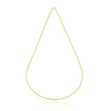 Yellow Gold Flashed Sterling Silver 1mm Box Chain Dainty Necklace, 16 Inches - Presidential Brand (R)