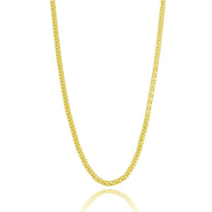 Yellow Gold Flashed Sterling Silver 1.5mm Popcorn Chain Necklace, 24 Inches - Presidential Brand (R)