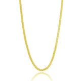 Yellow Gold Flashed Sterling Silver 1.5mm Popcorn Chain Necklace, 24 Inches - Presidential Brand (R)