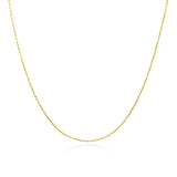 Yellow Gold Flashed Sterling Silver Italian .75mm Diamond-Cut Snake Chain Necklace, 16 Inches - Presidential Brand (R)