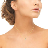 Yellow Gold Flashed Sterling Silver C Letter Initial Alphabet Name Personalized 925 Silver Necklace, 15” + Extender - Presidential Brand (R)