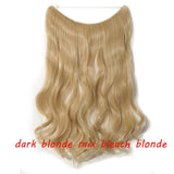 S-noilite 20inch Invisible Wire No Clip One Piece Halo Hair Extension flip in false hair Hairpieces Synthetic hair for women - Presidential Brand (R)