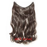 S-noilite 20inch Invisible Wire No Clip One Piece Halo Hair Extension flip in false hair Hairpieces Synthetic hair for women - Presidential Brand (R)