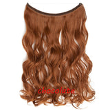 S-noilite 20inch Invisible Wire No Clip One Piece Halo Hair Extension flip in false hair Hairpieces Synthetic hair for women - Presidential Brand (R)